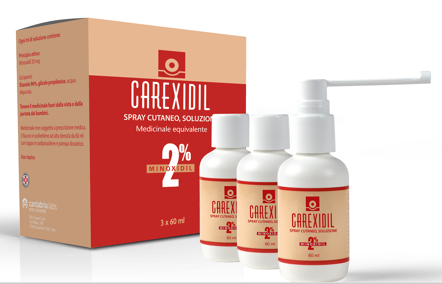 CAREXIDIL*3FL SOLUZ CUT 60ML2% - Metafarm