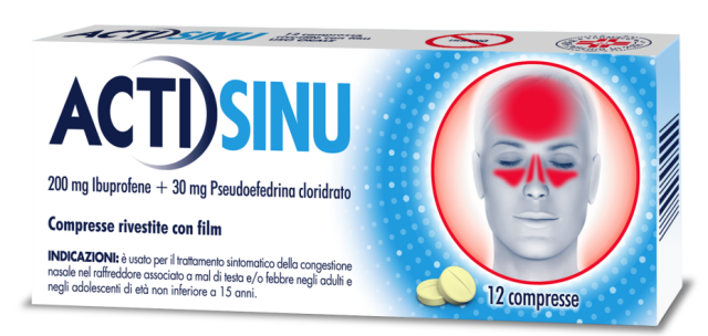 ACTISINU*12CPR 200MG+30MG - Metafarm