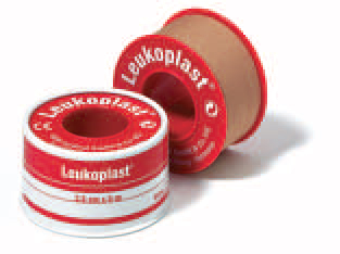 CEROTTO CHIRURGICO PER FISSAGGIO MEDICAZIONI IN ROCCHETTO LEUKOPLAST SUPPORTO VISCOSA COLOR PELLE MASSA ADESIVA CAUCCIU' OSSIDO DI ZINCO 2,5X500CM - Metafarm