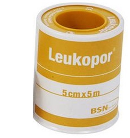 CEROTTO IN ROCCHETTO LEUKOPOR IPOALLERGENICO TESSUTO NON TESSUTO BIANCO 5X500 CM - Metafarm