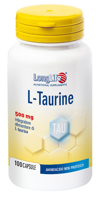 LONGLIFE L-TAURINE 500 MG 100 CAPSULE DI GELATINA DA 6,2 G - Metafarm