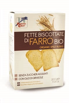 FSC FETTE BISCOTTATE DI FARRO BIO SENZA ZUCCHERI AGGIUNTI CON OLIO DI GIRASOLE SENZA OLIO DI PALMA 200 G - Metafarm