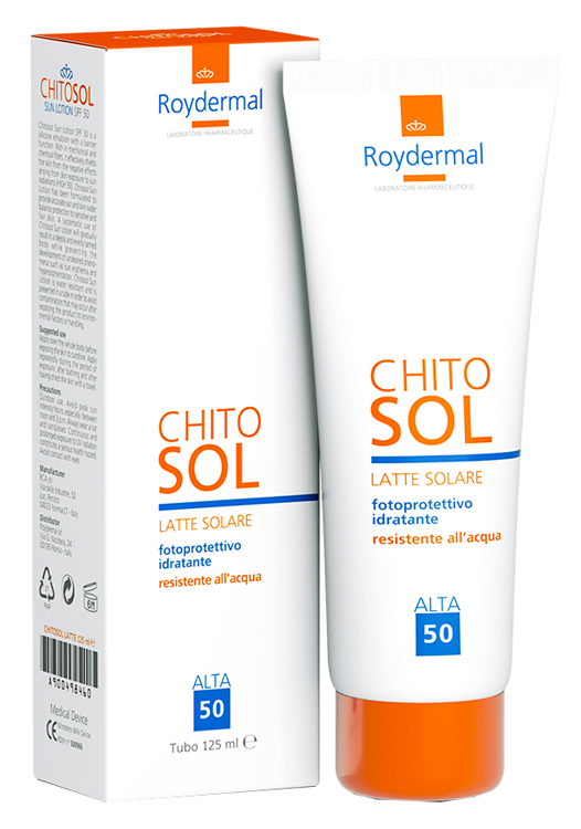 CHITOSOL LATTE SOLARE SPF50 125 ML - Metafarm