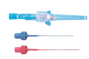 AGO CANNULA MONOVIA 20 GAUGE 0,9X25MM IN ACCIAIO INOX CON SILICONATURA ESTERNA, TAPPO LUER LOCK E ALETTE LATERALI COLORE BLU - Metafarm