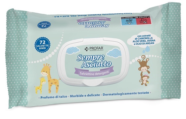 SALVIETTINE UMIDIFICATE SEMPRE ASCIUTTO 72 PEZZI PROFAR - Metafarm