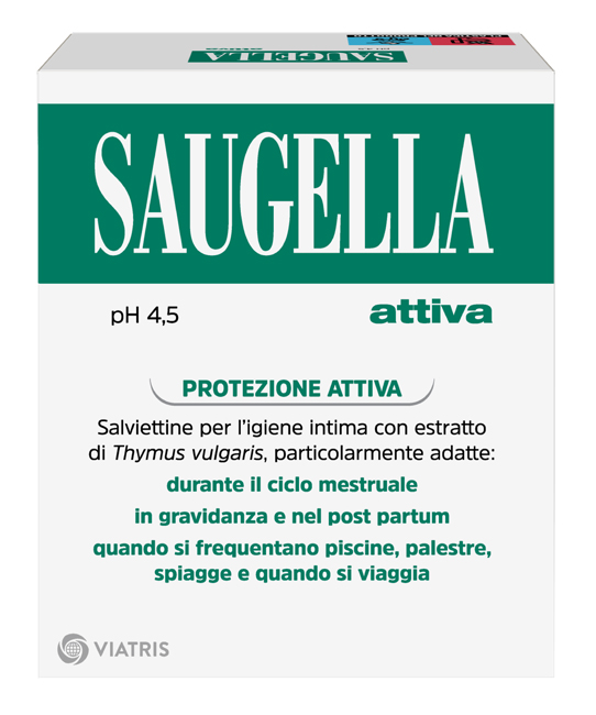 SAUGELLA ATTIVA SALVIETTINE DETERGENTI 10 BUSTINE - Metafarm