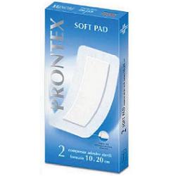 GARZA COMPRESSA PRONTEX SOFT PAD AUTOADESIVA 10X20CM 2 PEZZI - Metafarm