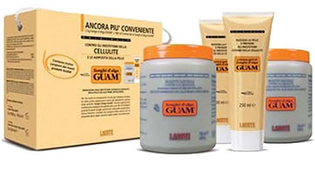 GUAM FANGHI D'ALGA DOPPIA CONVENIENZA CON FANGHI D'ALGA GUAM 2 X 1 KG + CREMA GEL 2 X 250 ML - Metafarm