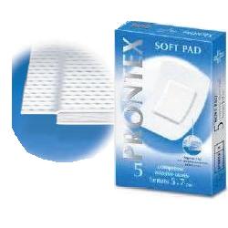 GARZA PRONTEX SOFT PAD COMPRESSA 5X7 CM 5 PEZZI - Metafarm