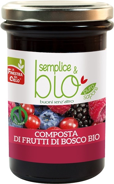 COMPOSTA DI FRUTTI DI BOSCO CON POLPA DI MELA BIO 320 G - Metafarm