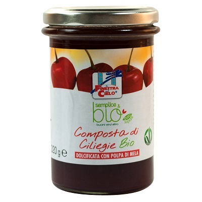 COMPOSTA DI CILIEGIE CON POLPA DI MELA BIO 320 G - Metafarm