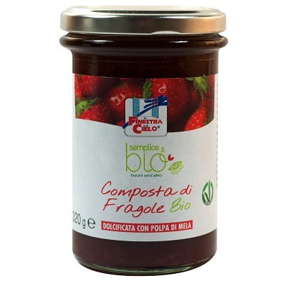 COMPOSTA DI FRAGOLE CON POLPA DI MELA BIO 320 G - Metafarm
