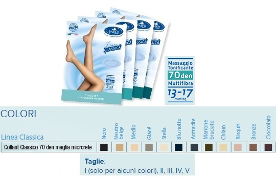 SAUBER COLLANT 70 DENARI MAGLIA MICRORETE NEUTRO BEIGE 5 LINEA CLASSICA - Metafarm