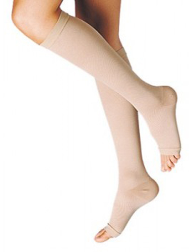 GAMBALETTO TERAPEUTICO DUALSAN A COMPRESSIONE DECRESCENTE KKL1 PUNTA APERTA BEIGE UNISEX 3 1 PAIO - Metafarm