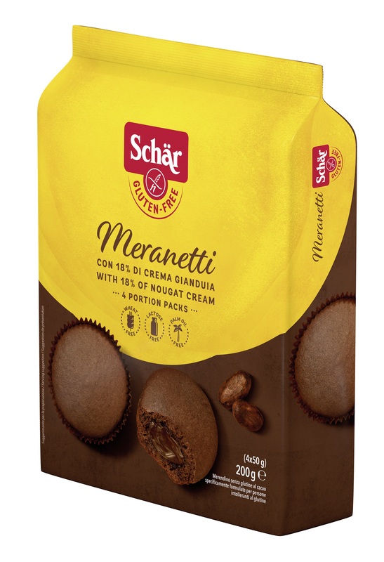 SCHAR MERANETTI CON CREMA GIANDUIA 4 PEZZI DA 50 G - Metafarm