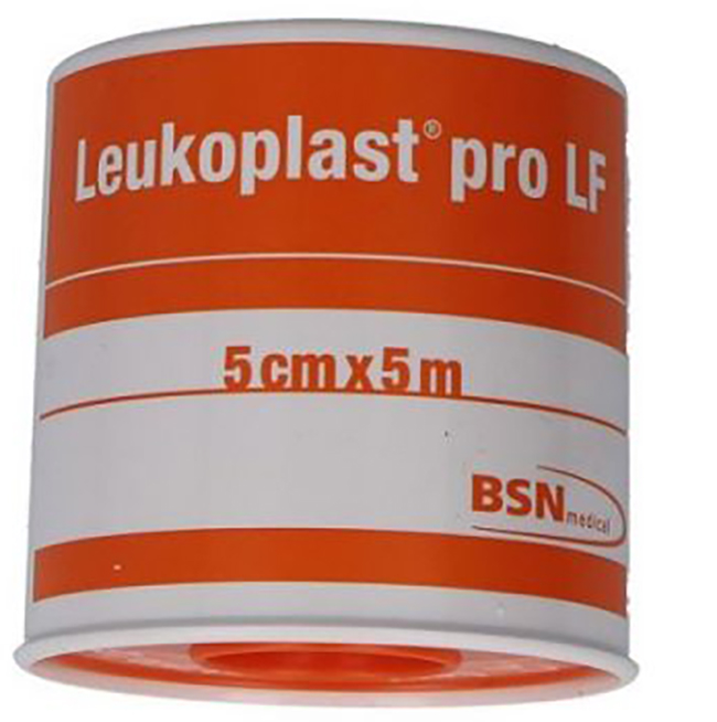 CEROTTO CHIRURGICO PER FISSAGGIO MEDICAZIONI LEUKOPLAST PRO LF SUPPORTO VISCOSA MASSA ADESIVA RESINA SINTETICA LANOLINA OSSIDO DI ZINCO CON LATTICE NATURALE 5X500CM - Metafarm