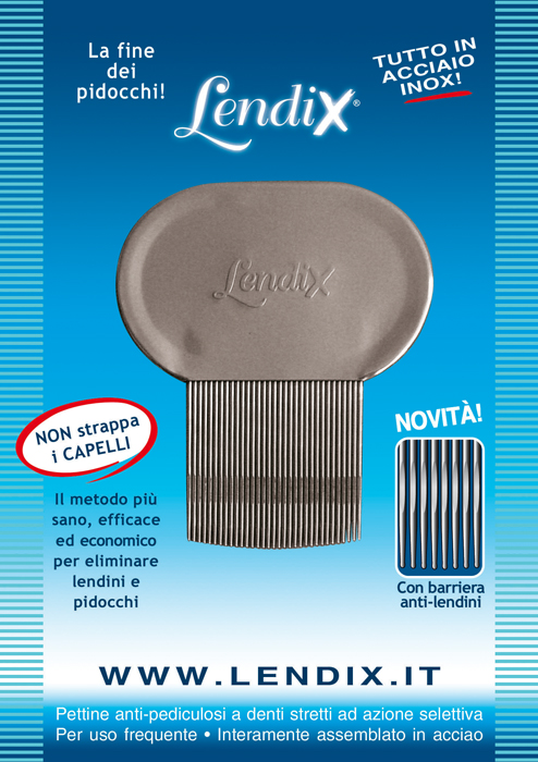 LENDIX PETTINE PREMIUM ANTIPIDOCCHI IN ACCIAIO - Metafarm