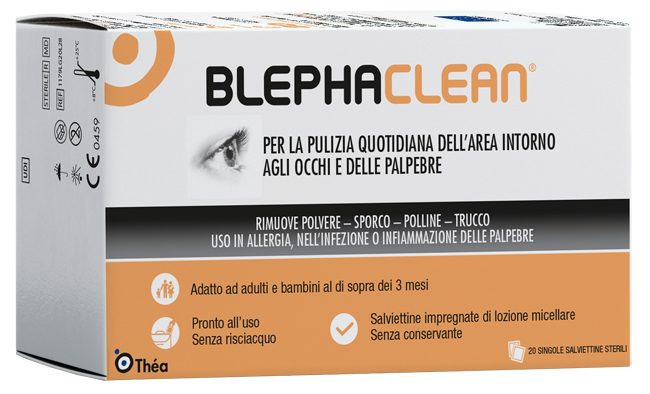 BLEPHACLEAN GARZE OCULARI STERILI A BASE DI ACIDO IALURONICO 20 PEZZI - Metafarm