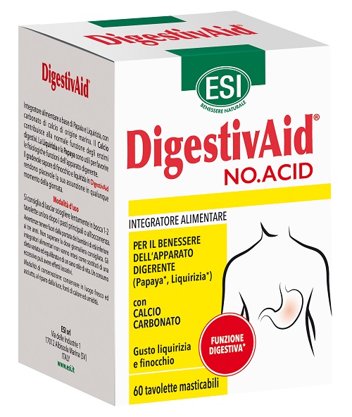 ESI DIGESTIVAID NO ACID 60 TAVOLETTE - Metafarm