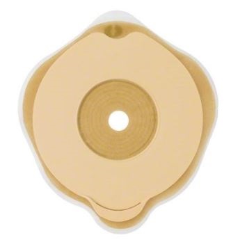PLACCA PIANA FLEXIMA KEY 60 MM CON PROTETTORE CUTANEO IDROCOLLOIDALE E FLANGIA 5 PEZZI - Metafarm
