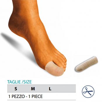 ORIONE OK PED G105 CAPPUCCIO PROTEGGI DITA GEL POLIMERO RIVESTITO TESSUTO L 1 PEZZO - Metafarm