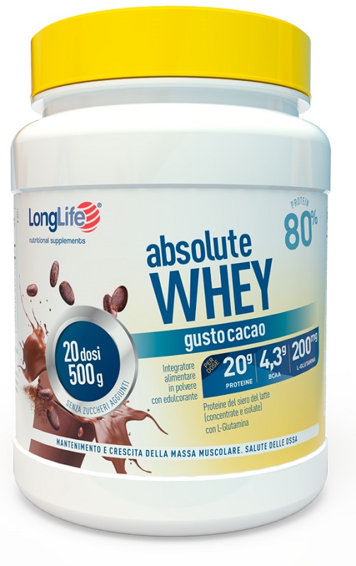 LONGLIFE ABSOLUTE WHEY CACAO 500 G - Metafarm