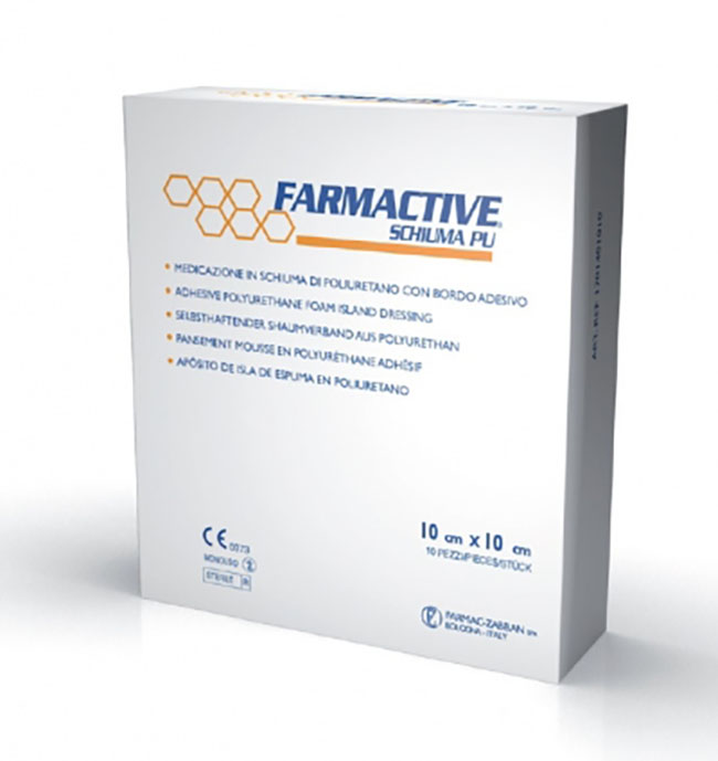 CEROTTO FARMACTIVE SCHIUMA IN POLIURETANO 10X10 CM 10 PEZZI - Metafarm