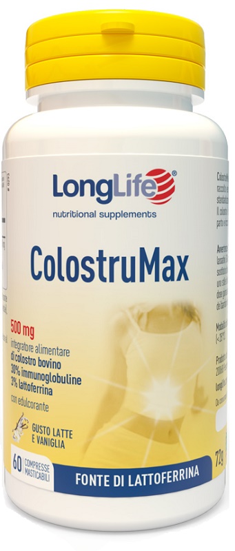 LONGLIFE COLOSTRUMAX 60 COMPRESSE MASTICABILI - Metafarm