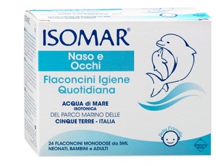 ISOMAR SOLUZIONE ISOTONICA ACQUA MARE IGIENE QUOTIDIANA 24 FLACONCINI MONODOSE 5 ML - Metafarm