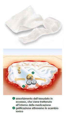 MEDICAZIONE STERILE IN ALGINATO DI CALCIO COMPRESSA SUPRASORB A ALTAMENTE ASSORBENTE 10X10 CM 10 PEZZI - Metafarm
