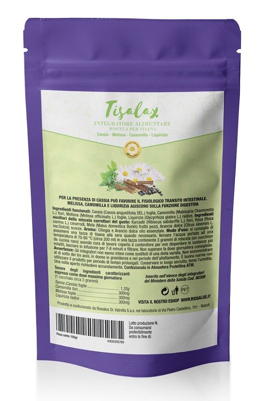 TISALAX MISCELA DI ERBE 100 G TAGLIO TISANA - Metafarm