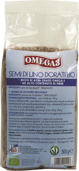 LA FINESTRA SUL CIELO SEMI DI LINO DORATI 500 G - Metafarm