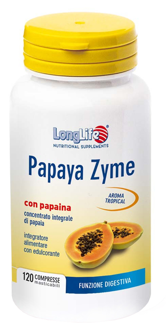 LONGLIFE PAPAYA ZYME 120 COMPRESSE MASTICABILI - Metafarm
