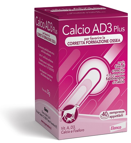 CALCIO AD3 PLUS 40 COMPRESSE APPETIBILI - Metafarm