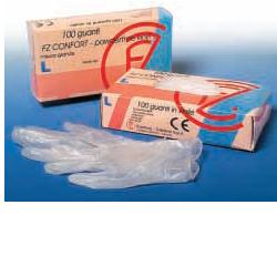 GUANTO IN VINILE CONFORT MISURA LARGE ANTIADERENTE BIOCOMPATIBILE UTILIZZABILE ANCHE A CONTATTO CON SOSTANZE ALIMENTARI 100 PEZZI - Metafarm