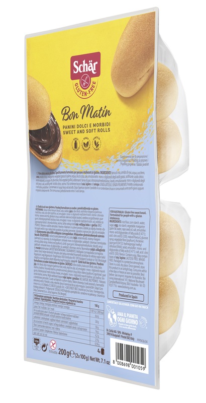 SCHAR BON MATIN PANINI DOLCI E MORBIDI SENZA LATTOSIO 2 PEZZI DA 100 G - Metafarm