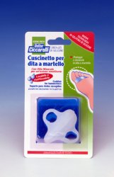 CUSCINETTO PER DITA A MARTELLO REALIZZATO IN GEL DI SILICONEBIANCO SEMITRASPARENTE SAGOMATA PER PROTEGGERE E DISTENDERE LE DITA CONTRATTE IGIENEPIEDE 2 PEZZI - Metafarm