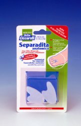 SEPARADITA ANATOMICO PER PIEDE REALIZZATO IN GEL DI SILICONE BIANCO SEMITRASPARENTE SAGOMATO IGIENEPIEDE 2 PEZZI - Metafarm