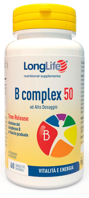 LONGLIFE B COMPLEX 50 RILASCIO GRADUALE 60 TAVOLETTE DIVISIBILI - Metafarm