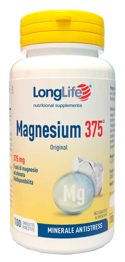 LONGLIFE MAGNESIUM 375 ORIGINAL 375 MG 100 TAVOLETTE - Metafarm
