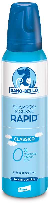 SANO E BELLO SHAMPOO MOUSSE RAPID CLASSICO FLACONE 300 ML PER LAVAGGIO SENZ'ACQUA - Metafarm