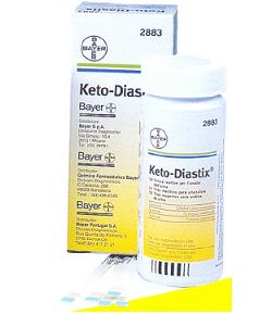 STRISCE MISURAZIONE GLICOSURIA E CHETONURIA KETODIASTIX 50 PEZZI - Metafarm