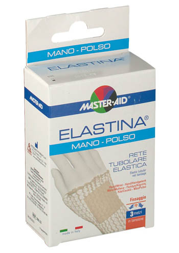 RETE TUBOLARE ELASTICA IPOALLERGENICA MASTER-AID ELASTINA MANO/POLSO 3 MT IN TENSIONE CALIBRO 3 CM - Metafarm
