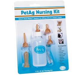 NURSING KIT BIBERON DA 60ML PER ANIMALI + TETTARELLE VARIE MISURE + SCOVOLINO PER PULIZIA - Metafarm