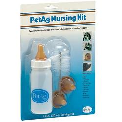 NURSING KIT BIBERON DA 120ML PER ANIMALI + TETTARELLE DI VARIE MISURE + SCOVOLINO PER PULIZIA - Metafarm