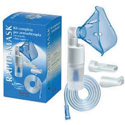 KIT COMPLETO PRONTEX RAPID MASK PER AEROSOLTERAPIA CON AMPOLLA PLASTICA +MASCHERA PER ADULTI +TUBO PRESSIONE +ACCESSORIO NASALE +BOCCHERUOLA - Metafarm