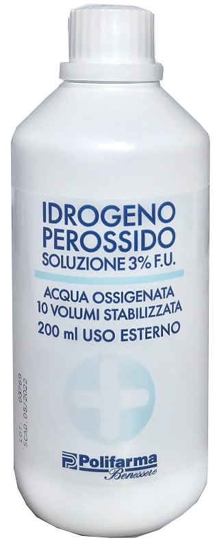 PEROSSIDO IDROGENO 3% 200 ML ACQUA OSSIGENATA 10 VOLUMI STABILIZZATA - Metafarm