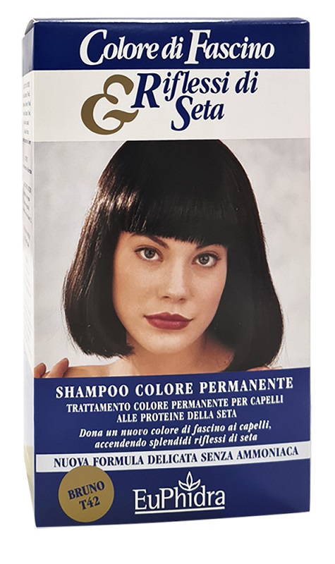 EUPHIDRA COLORE DI FASCINO & RIFLESSI DI SETA SHAMPOO COLORE PERMANENTE 42 BRUNO 120 ML - Metafarm