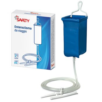 ENTEROCLISMA DA VIAGGIO KLISTER IN GOMMA CON CANNULA ANALE EVAGINALE 2 LITRI - Metafarm