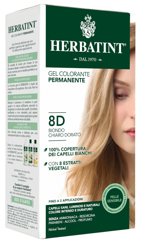 HERBATINT 8D BIONDO CHIARO DORATO 150 ML - Metafarm
